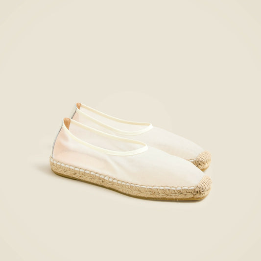 Women Made-in-Spain espadrille flats in mesh - J.Crew