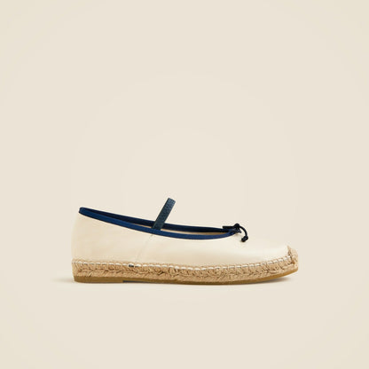 Women Made-in-Spain Mary Jane espadrille flats in leather - J.Crew