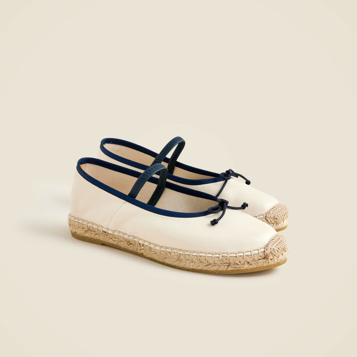 Women Made-in-Spain Mary Jane espadrille flats in leather - J.Crew