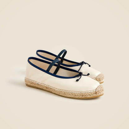Women Made-in-Spain Mary Jane espadrille flats in leather - J.Crew