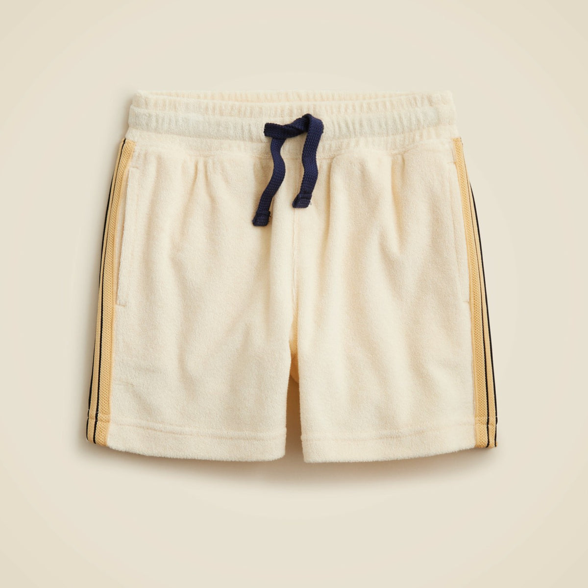 Kids Kids' side-stripe pull-on short in towel terry - J.Crew