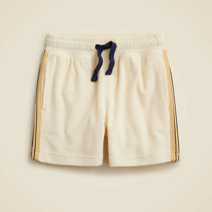 Kids Kids' side-stripe pull-on short in towel terry - J.Crew