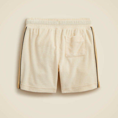 Kids Kids' side-stripe pull-on short in towel terry - J.Crew