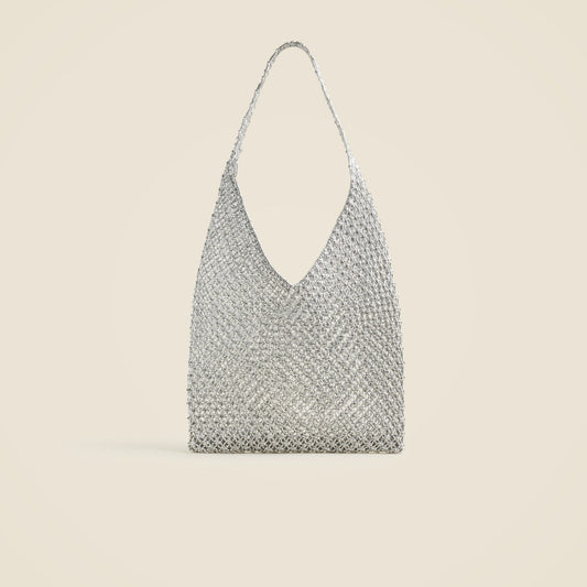 Women Handwoven metallic shoulder tote with Lurex&reg; metallic threads - J.Crew