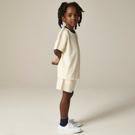Kids Kids' side-stripe T-shirt in towel terry - J.Crew