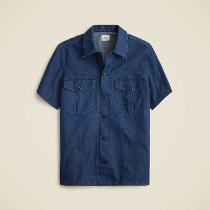 Men Short-sleeve midweight denim workshirt - J.Crew