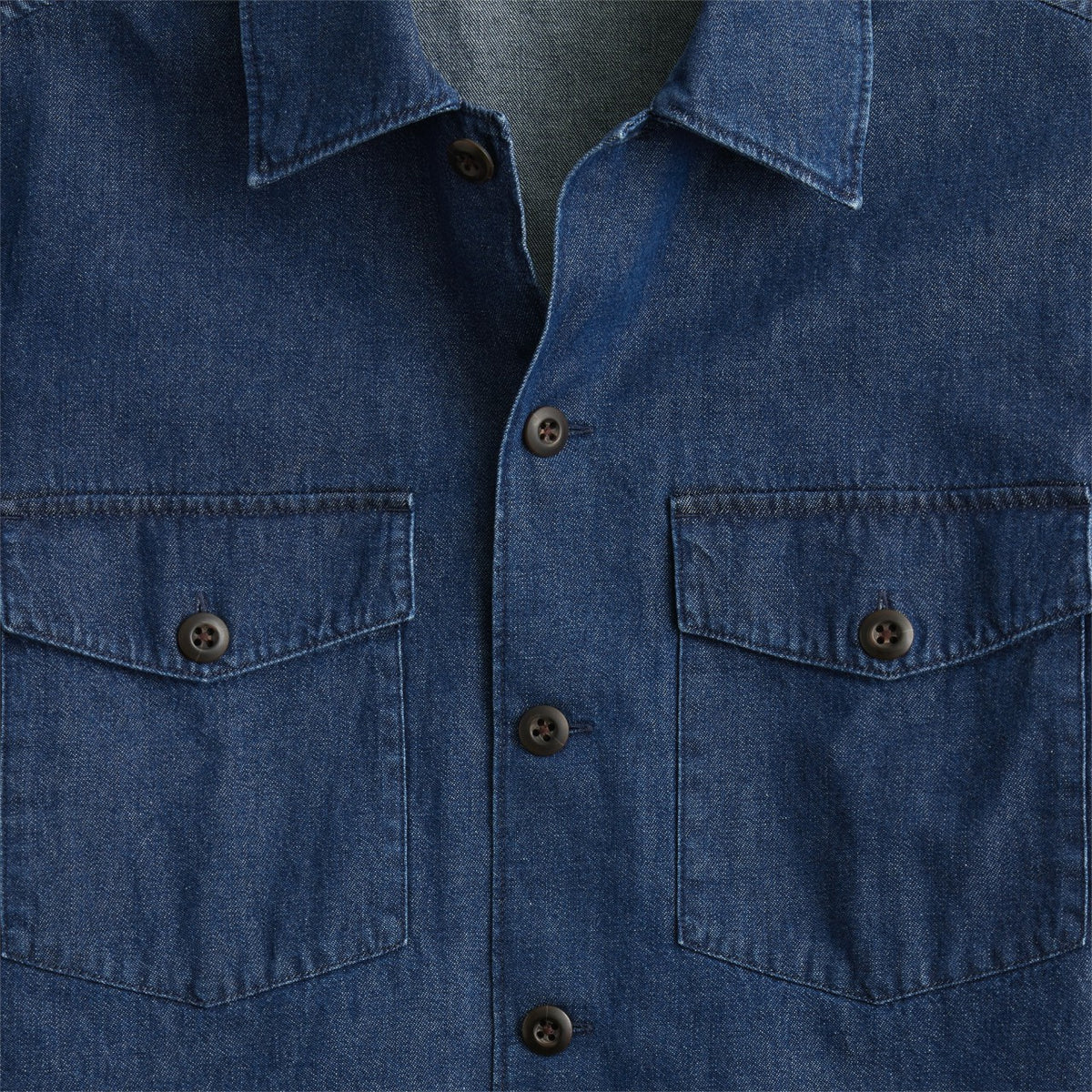 Men Short-sleeve midweight denim workshirt - J.Crew