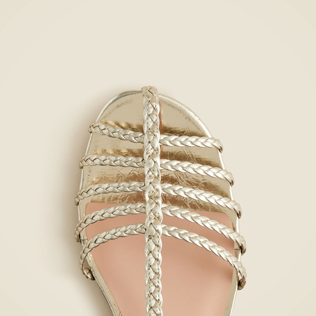 Women Braided cage-toe sandals in metallic leather - J.Crew