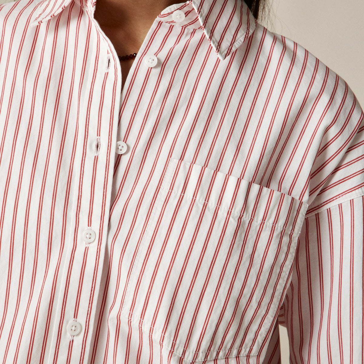 Women &Eacute;tienne cropped shirt in stripe - J.Crew