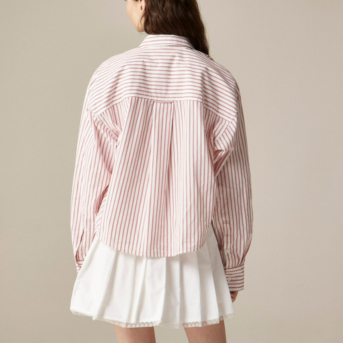 Women &Eacute;tienne cropped shirt in stripe - J.Crew