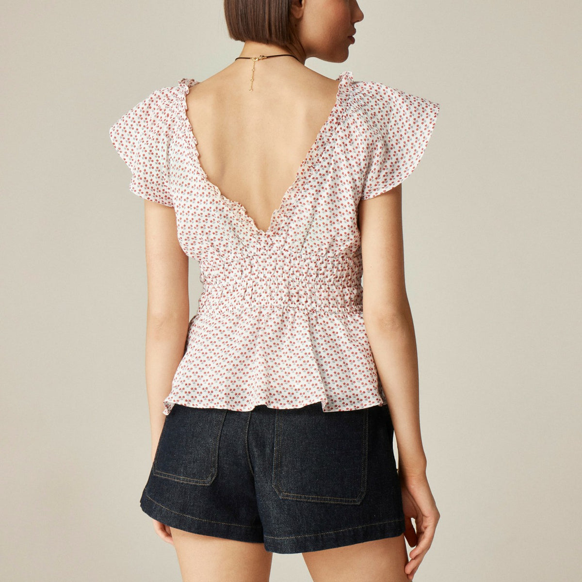 Women Palermo top in ramie - J.Crew