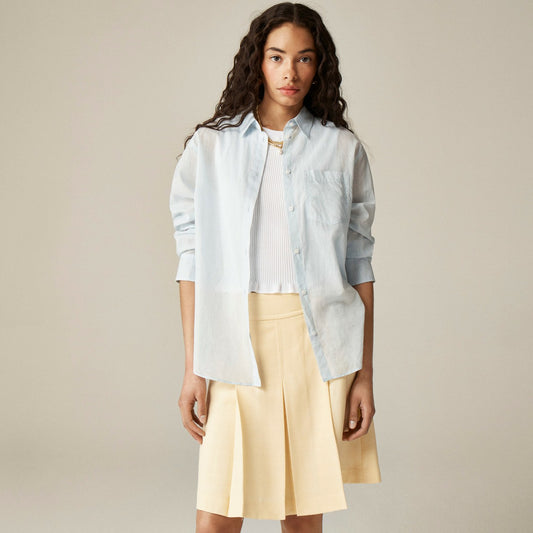 Women Gar&ccedil;on classic shirt in cotton voile - J.Crew