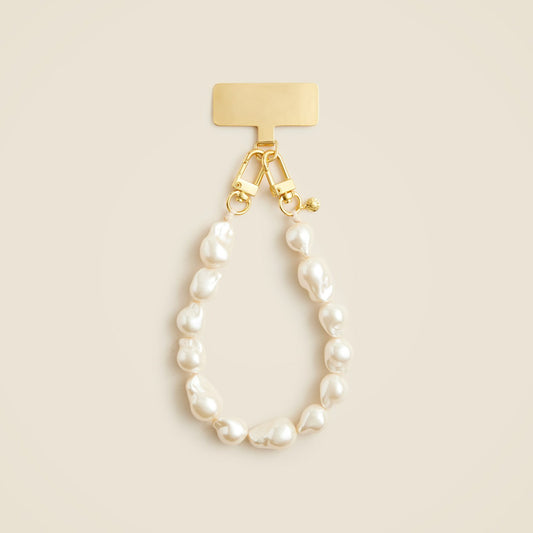 Women Baroque pearl phone chain - J.Crew