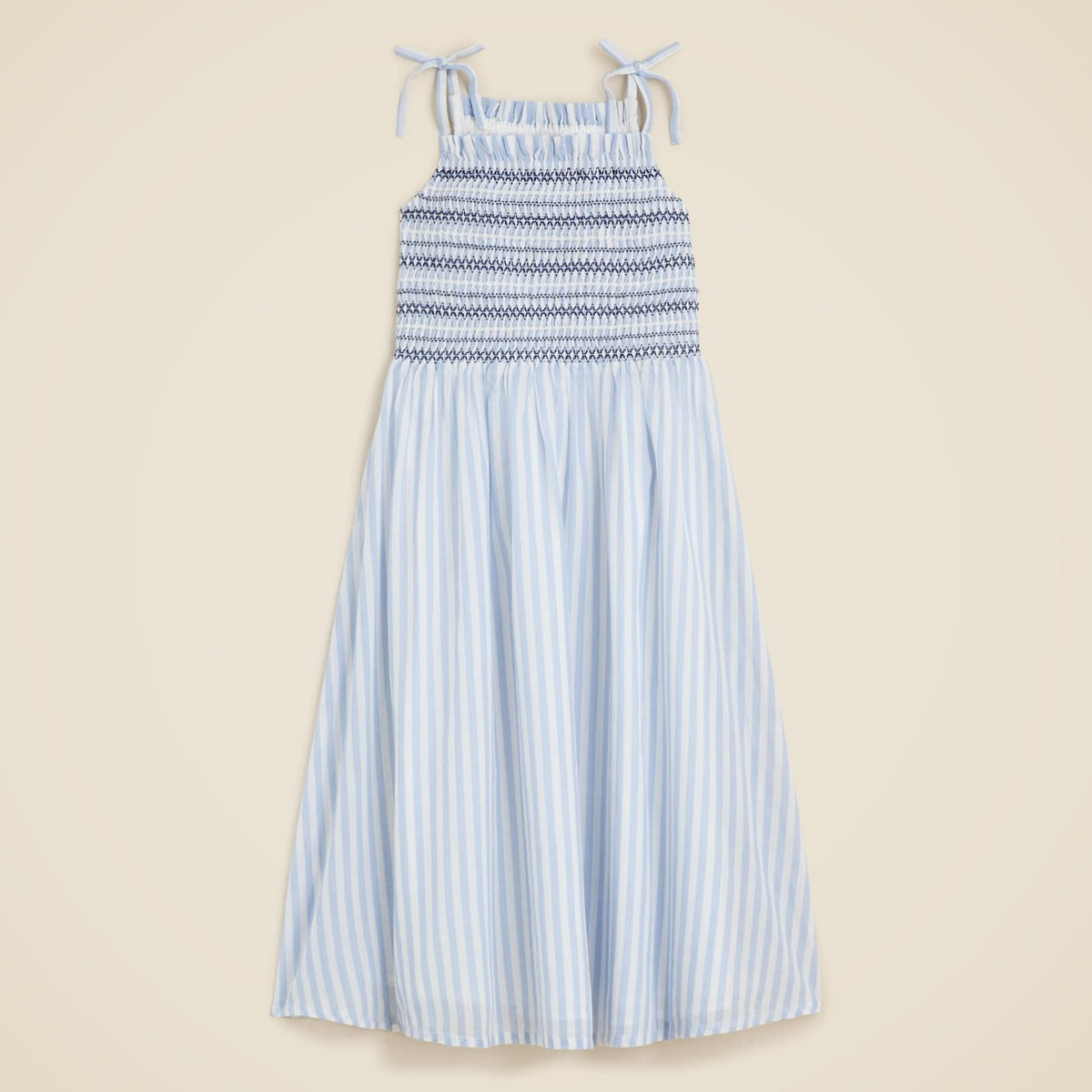 Kids Girls' smocked maxi dress in stripe - J.Crew