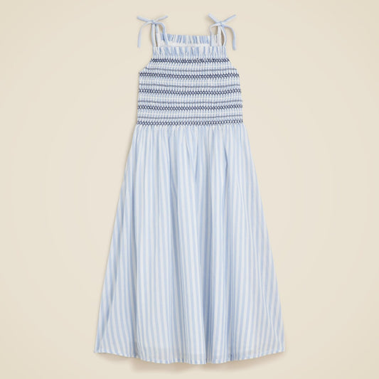 Kids Girls' smocked maxi dress in stripe - J.Crew