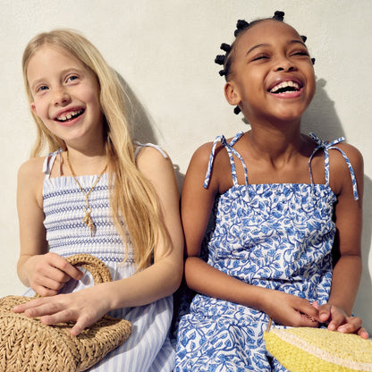 Kids Girls' smocked maxi dress in stripe - J.Crew