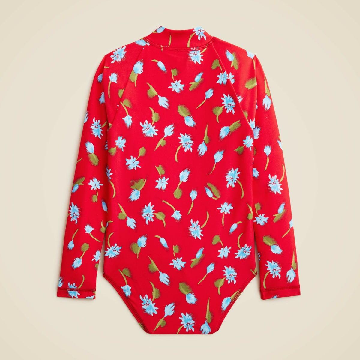 Kids Girls' zip-up rash guard one-piece swimsuit with UPF 50+ fabric - J.Crew