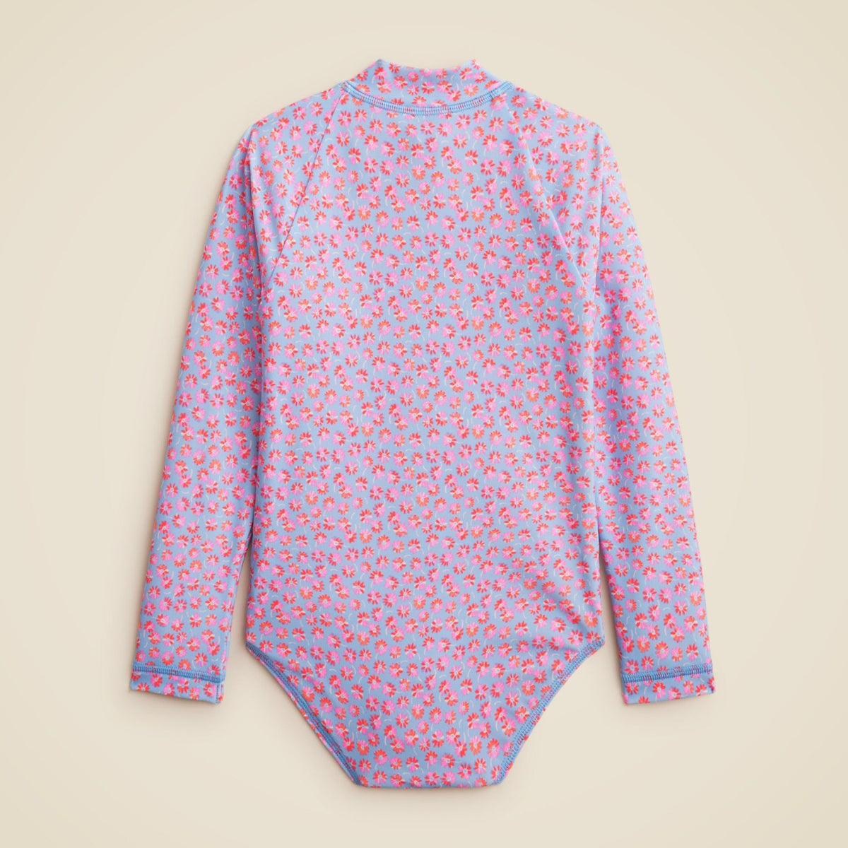 Kids Girls' zip-up rash guard one-piece swimsuit with UPF 50+ fabric - J.Crew