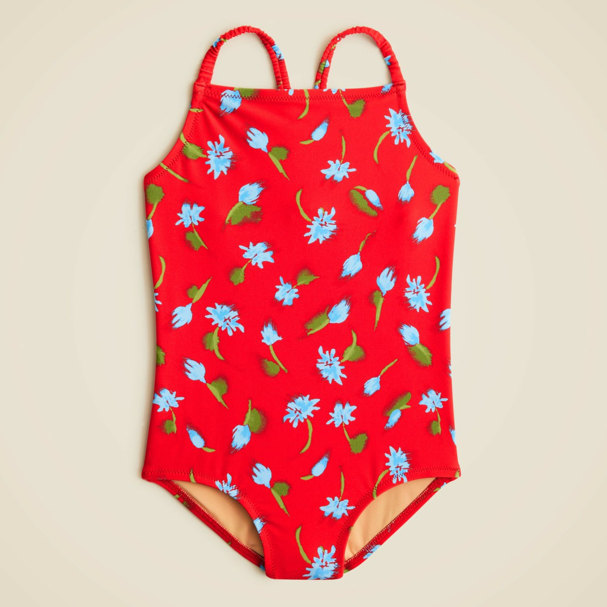 Kids Girls' ruched-strap one-piece swimsuit with UPF 50+ - J.Crew