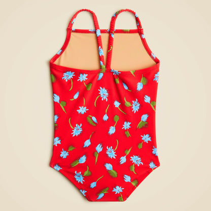 Kids Girls' ruched-strap one-piece swimsuit with UPF 50+ - J.Crew