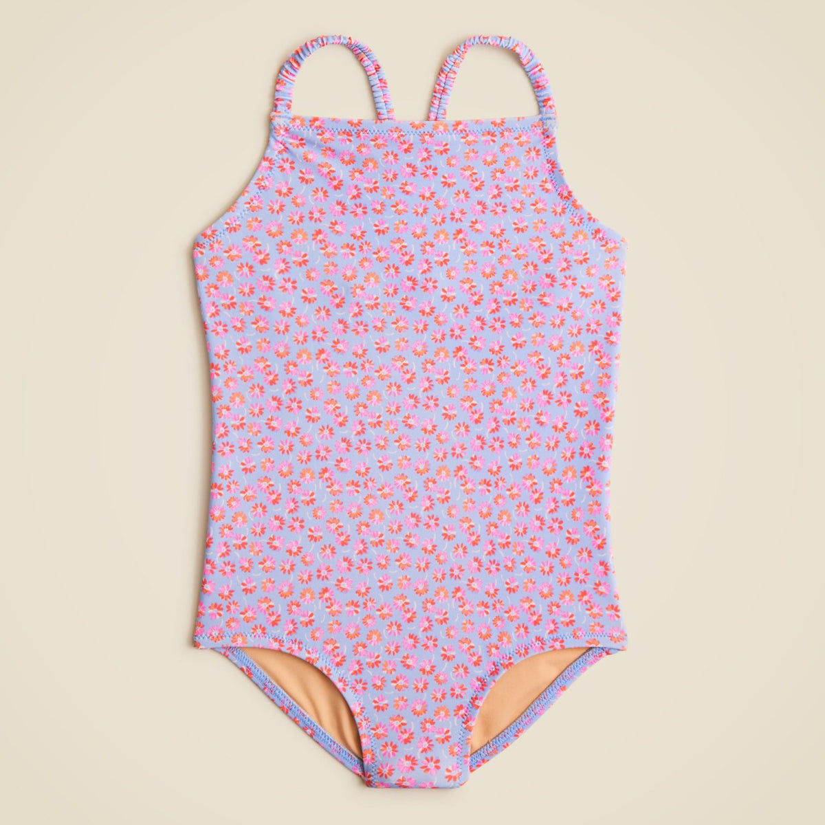 Kids Girls' ruched-strap one-piece swimsuit with UPF 50+ - J.Crew