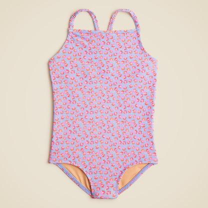 Kids Girls' ruched-strap one-piece swimsuit with UPF 50+ - J.Crew