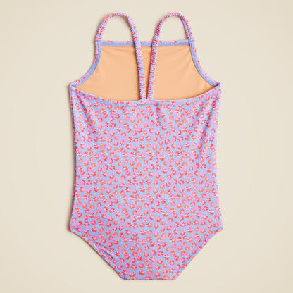 Kids Girls' ruched-strap one-piece swimsuit with UPF 50+ - J.Crew