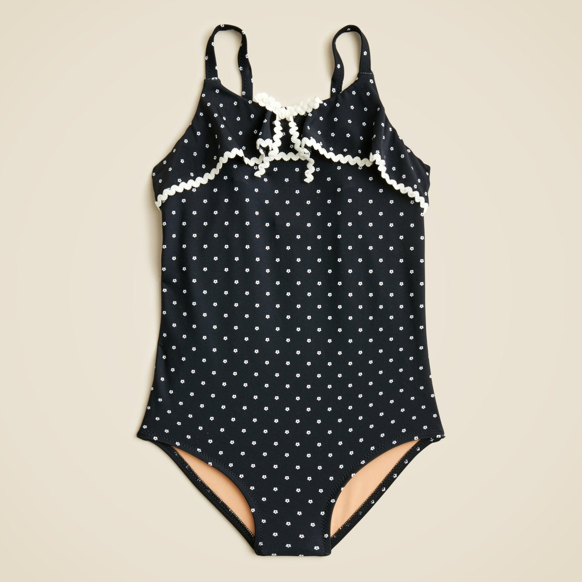 Kids Girls' rickrack one-piece swimsuit with UPF 50+ - J.Crew