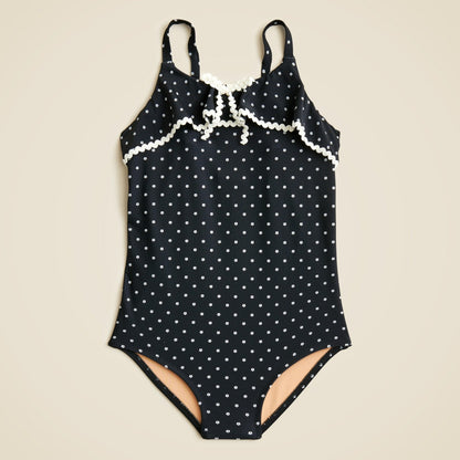 Kids Girls' rickrack one-piece swimsuit with UPF 50+ - J.Crew