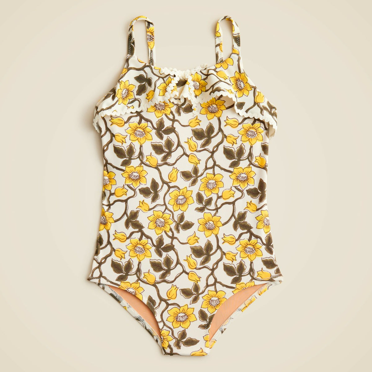 Kids Girls' rickrack one-piece swimsuit with UPF 50+ - J.Crew