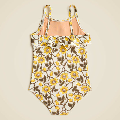 Kids Girls' rickrack one-piece swimsuit with UPF 50+ - J.Crew