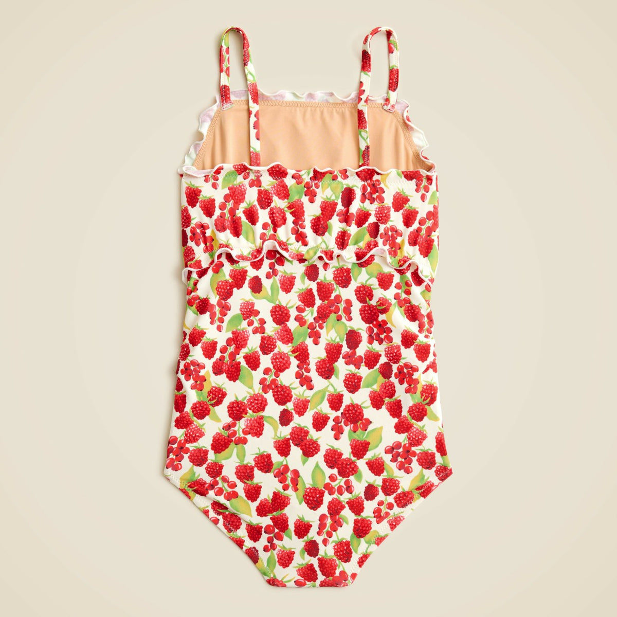 Kids Girls' lettuce-edge cutout one-piece swimsuit with UPF 50+ - J.Crew