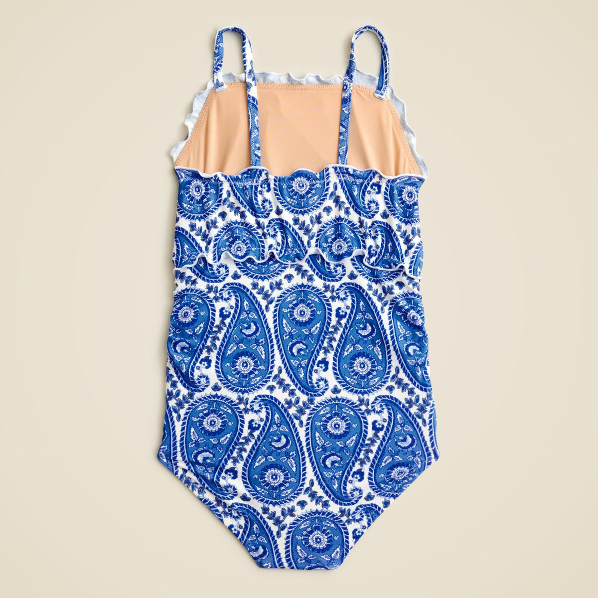 Kids Girls' lettuce-edge cutout one-piece swimsuit with UPF 50+ - J.Crew