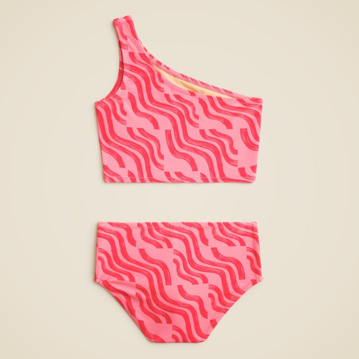 Kids Girls' one-shoulder two-piece swimsuit with UPF 50+ - J.Crew