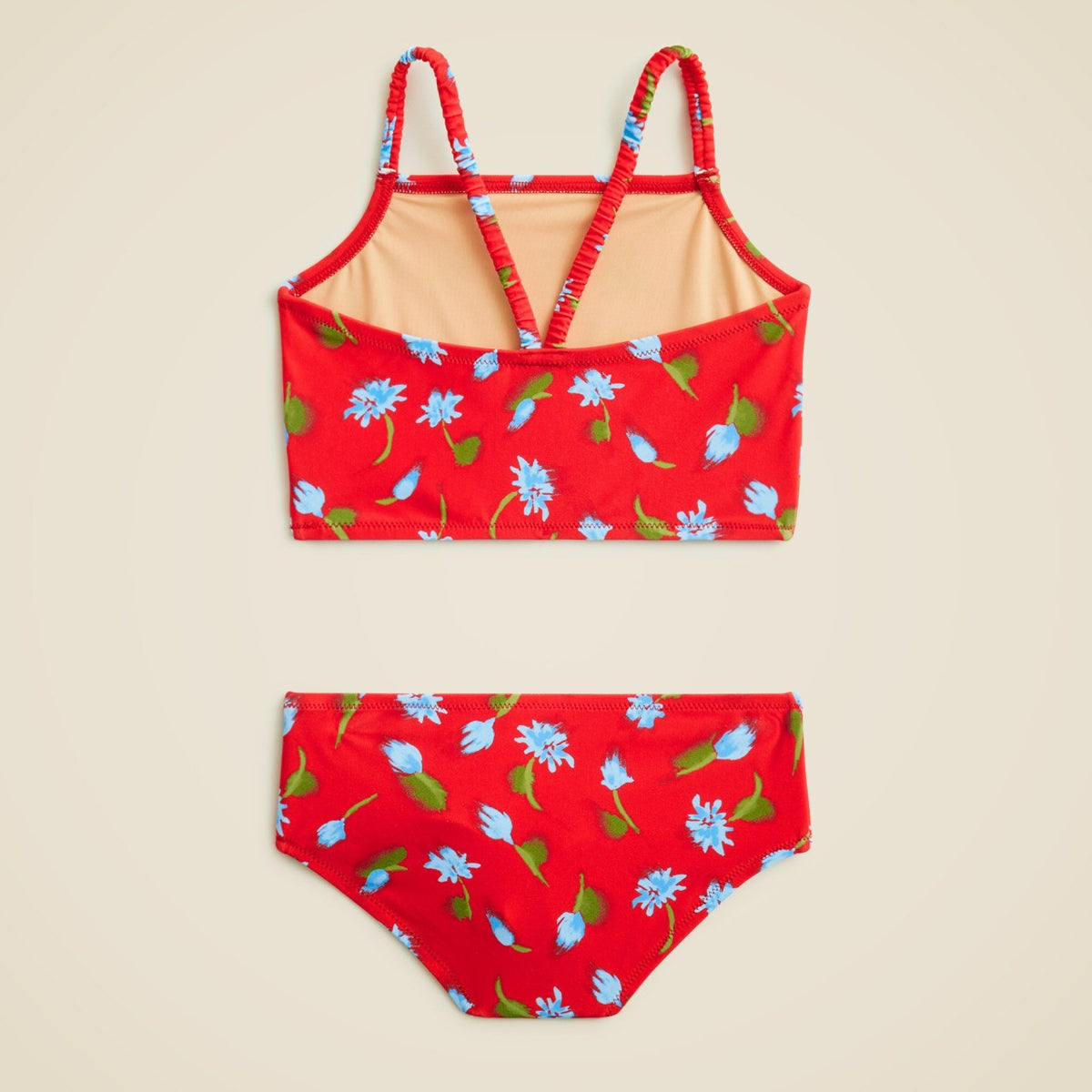Kids Girls' ruched-strap two-piece swimsuit with UPF 50+ - J.Crew