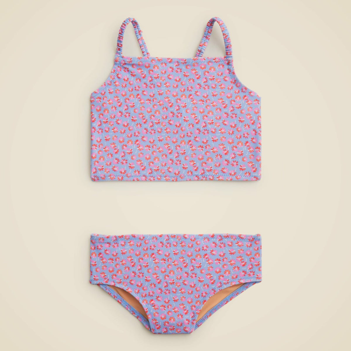 Kids Girls' ruched-strap two-piece swimsuit with UPF 50+ - J.Crew