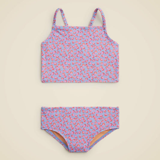 Kids Girls' ruched-strap two-piece swimsuit with UPF 50+ - J.Crew