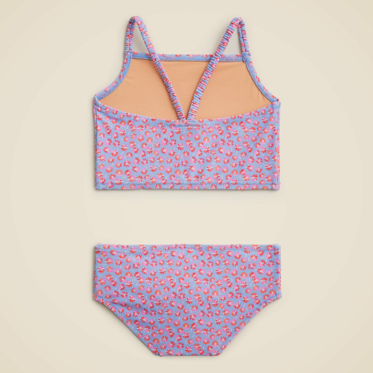 Kids Girls' ruched-strap two-piece swimsuit with UPF 50+ - J.Crew