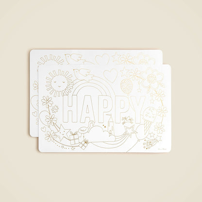 Kids Meri Meri&trade; happy icons coloring place mats eight-pack - J.Crew