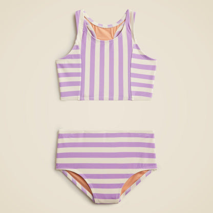 Kids Girls' paneled two-piece swimsuit with UPF 50+ - J.Crew