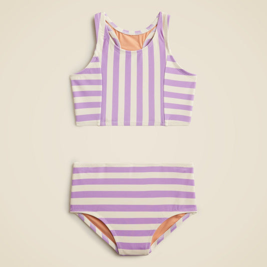 Kids Girls' paneled two-piece swimsuit with UPF 50+ - J.Crew