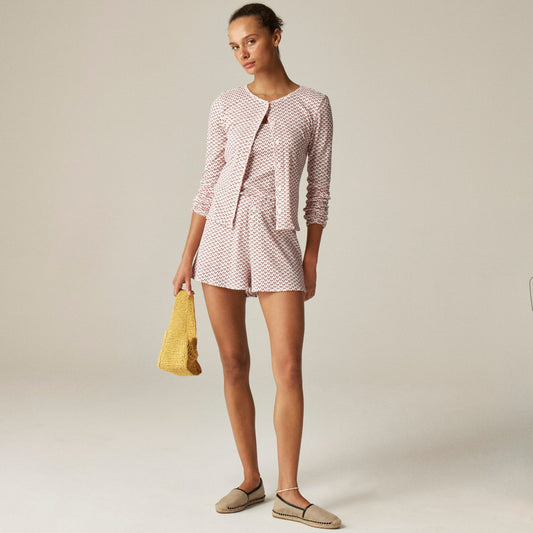 Women Pointelle short in ditsy floral - J.Crew