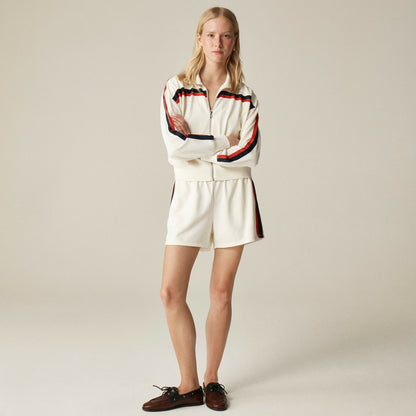 Women Terry boxer short with stripes - J.Crew