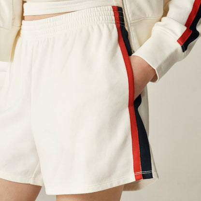 Women Terry boxer short with stripes - J.Crew