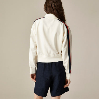 Women Terry full-zip track jacket - J.Crew