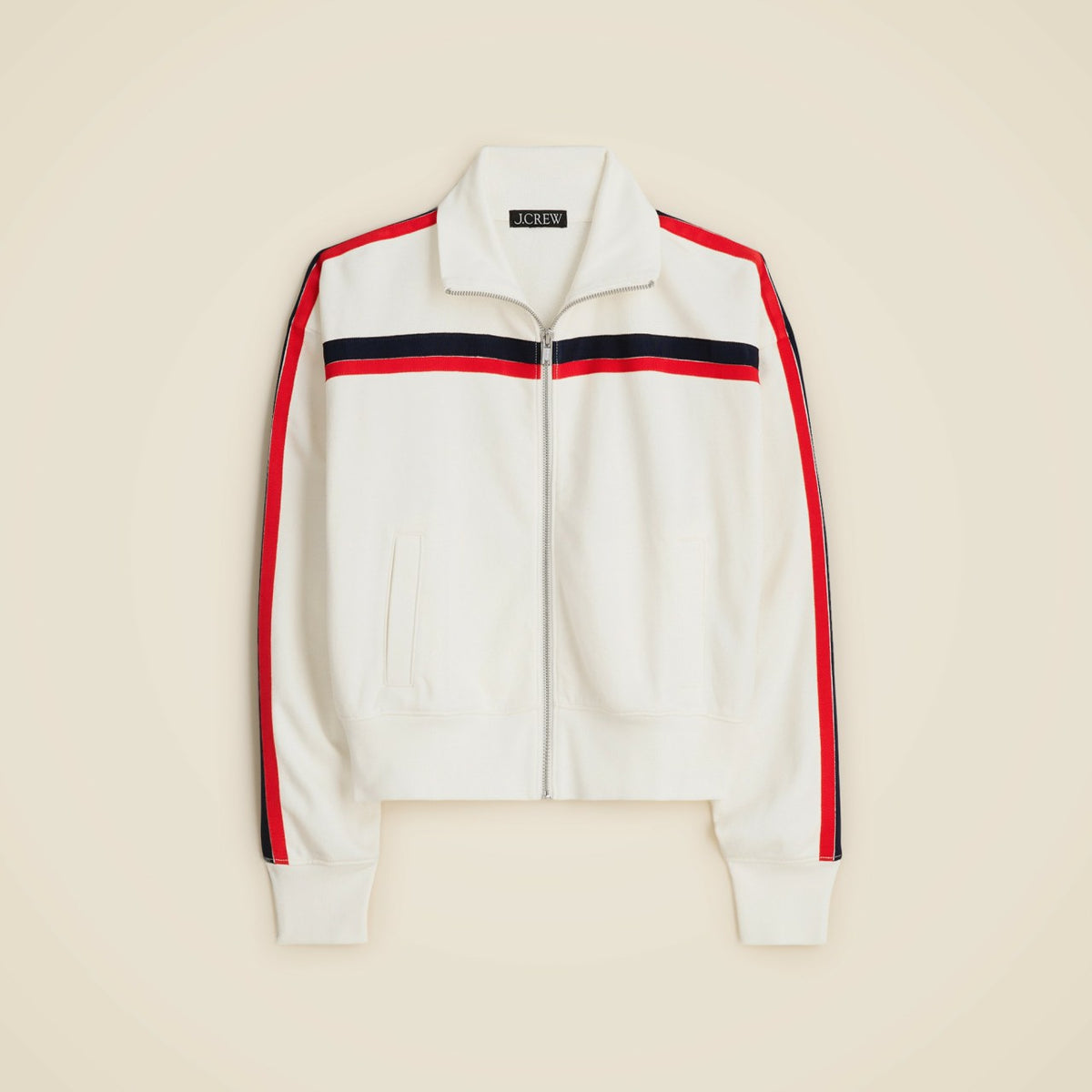 Women Terry full-zip track jacket - J.Crew
