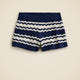 Navy Ivory Pointelle Mu