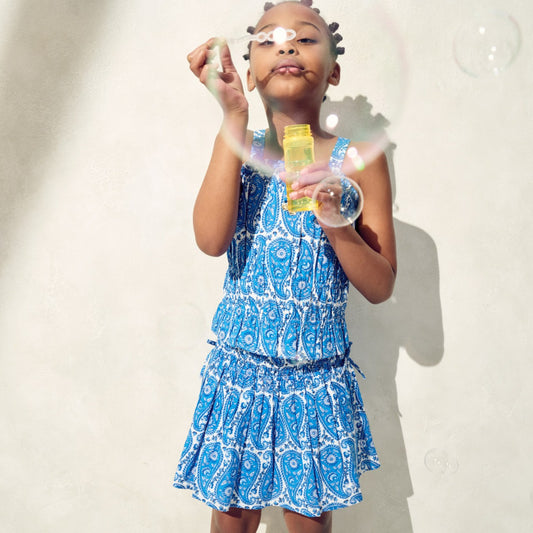 Kids Girls' smocked skirt in paisley - J.Crew
