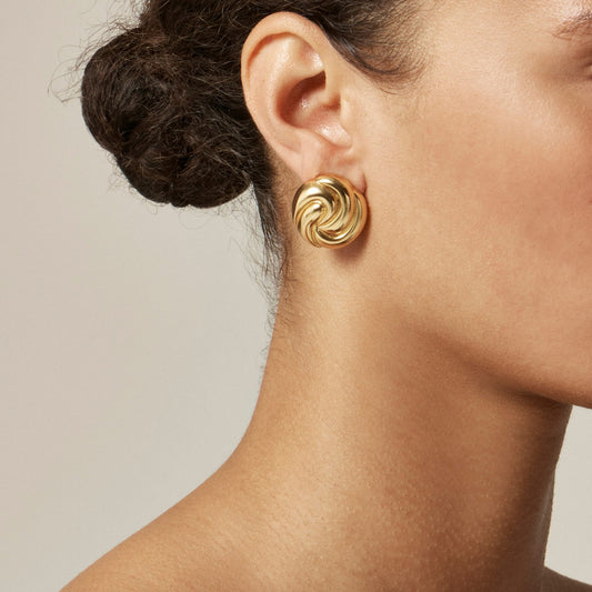 Women Sculptural button earrings - J.Crew