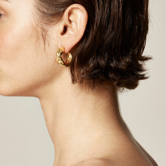 Women Braided hoop earrings - J.Crew